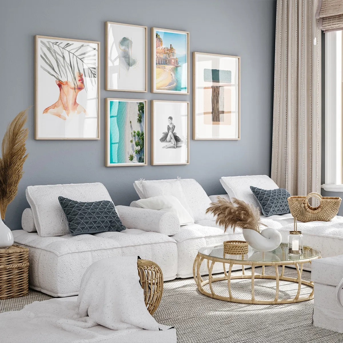 Palm cream - Inspirace do obýváku