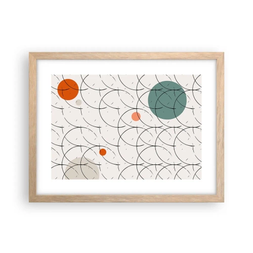 Plakát v rámu světlý dub - V duchu pop-artu - 40x30 cm