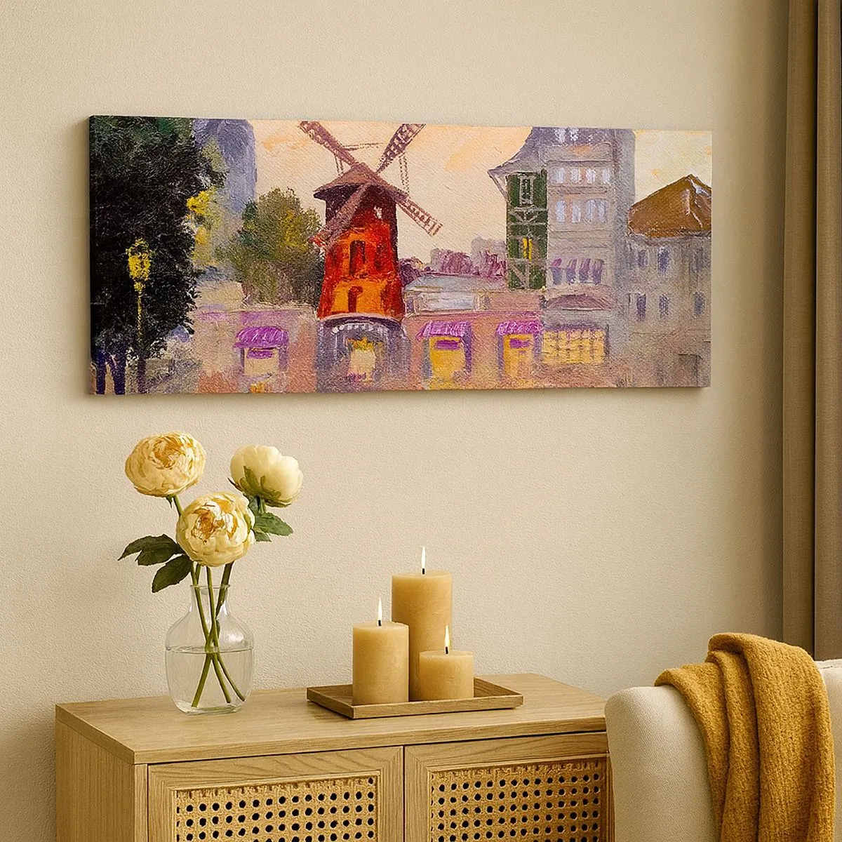 Obraz na plátně - Pařížské ikony – Moulin Rouge - 100x40 cm