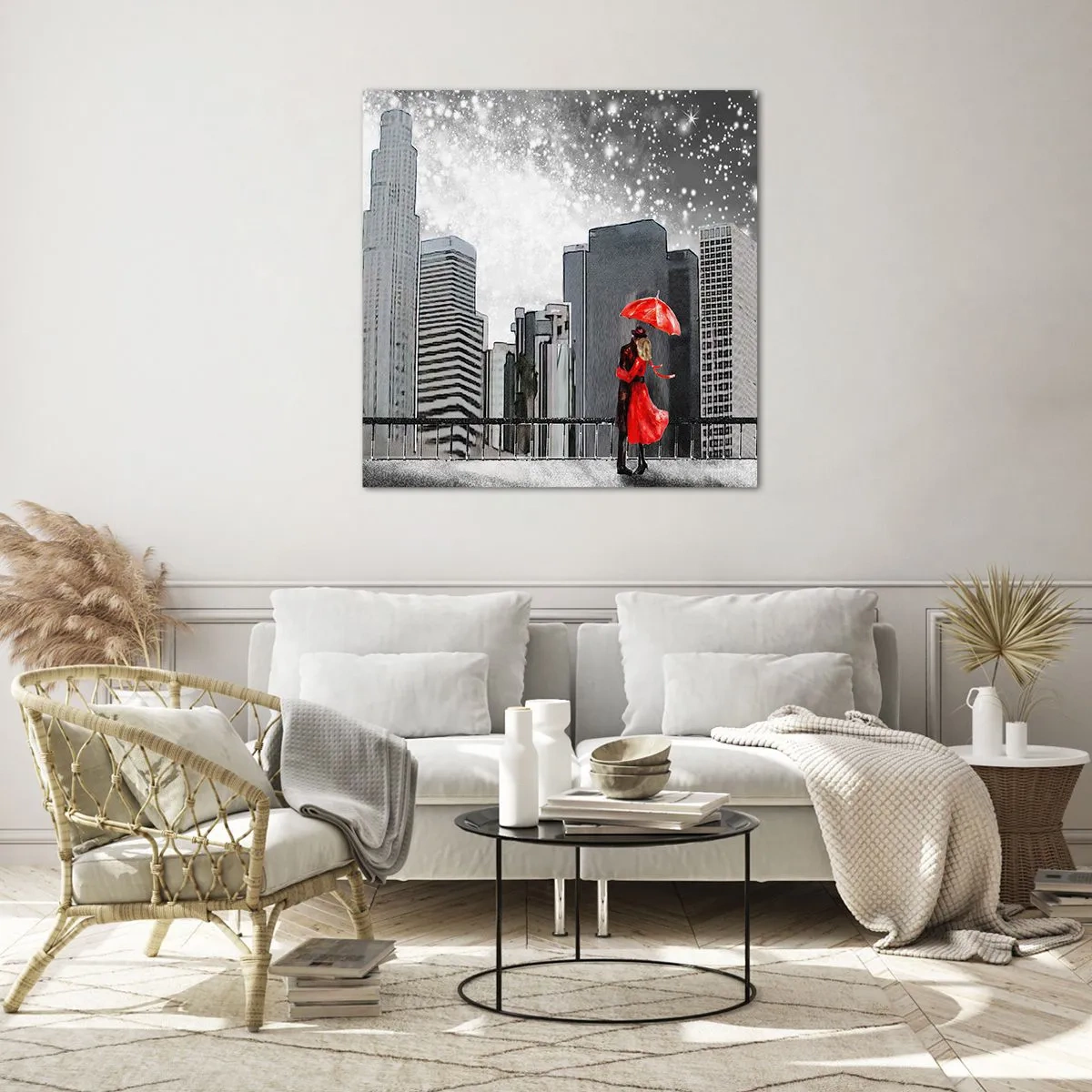 Obraz na skle - Člověk není kámen - 50x50 cm