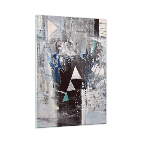 Obraz na skle - Přednostní pořadí trojúhelníků - 50x70 cm