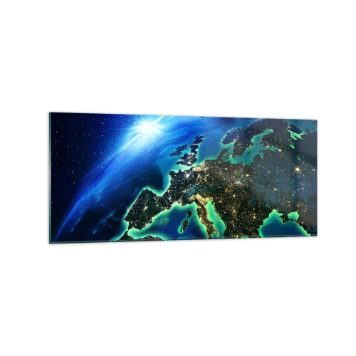 Obraz na skle - Jiskřivá Evropa - 120x50 cm
