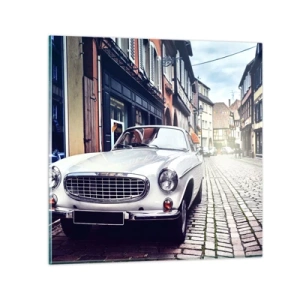 Obraz na skle - Minulost je dnes - 30x30 cm