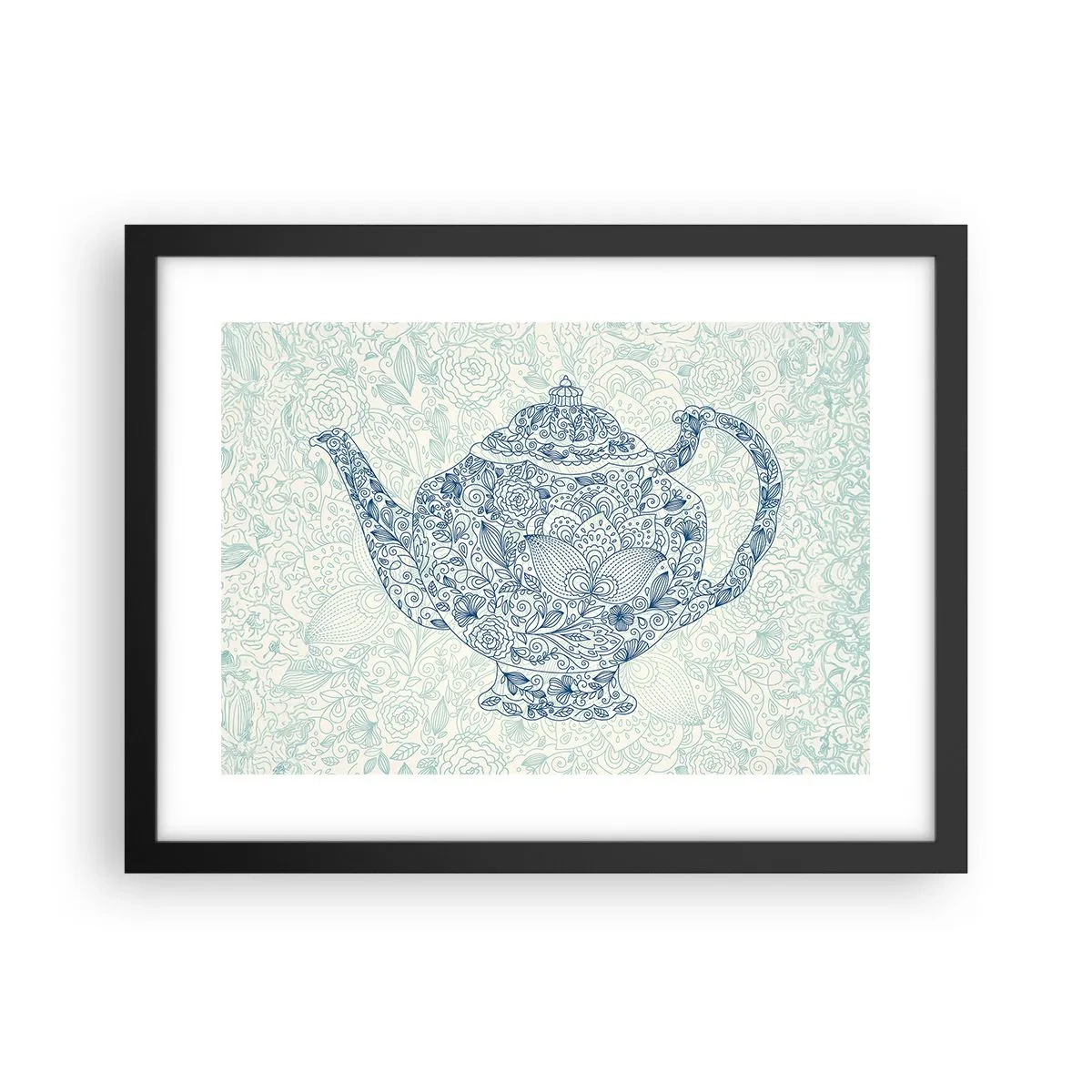 Plakát v černém rámu - Čajové kouzlo - 40x30 cm