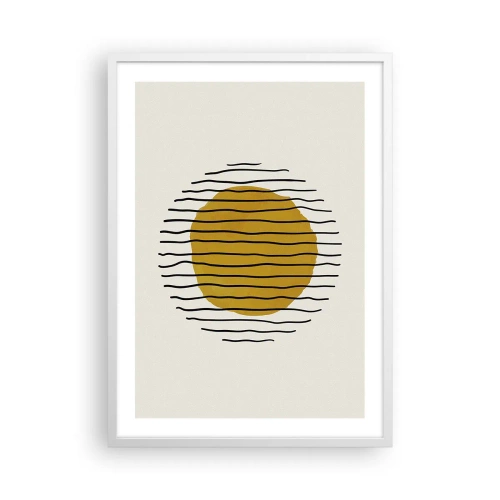 Plakát v bílém rámu - Abstrakce chvějící se žárem - 50x70 cm