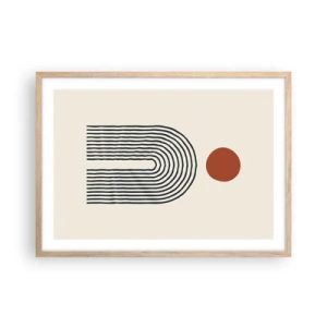 Plakát v rámu světlý dub - Magnetismus tvarů a barev - 70x50 cm