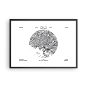Plakát v černém rámu - Anatomie Osla - 70x50 cm