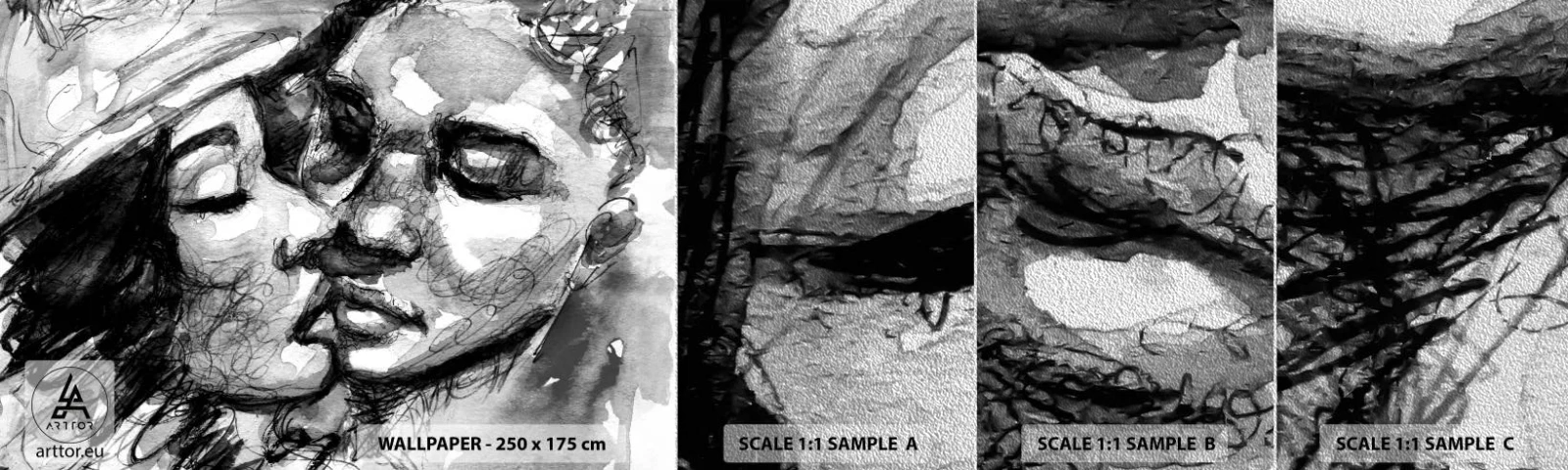 Vzor Fototapety Premium Sand - Něžný okamžik - Polibky, Milovat, Milenci - 100x30 cm