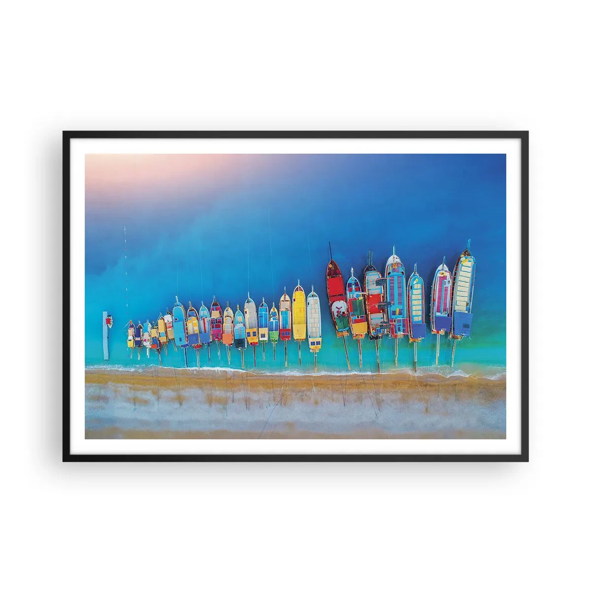 Plakát v černém rámu - Z ptačí perspektivy - 100x70 cm