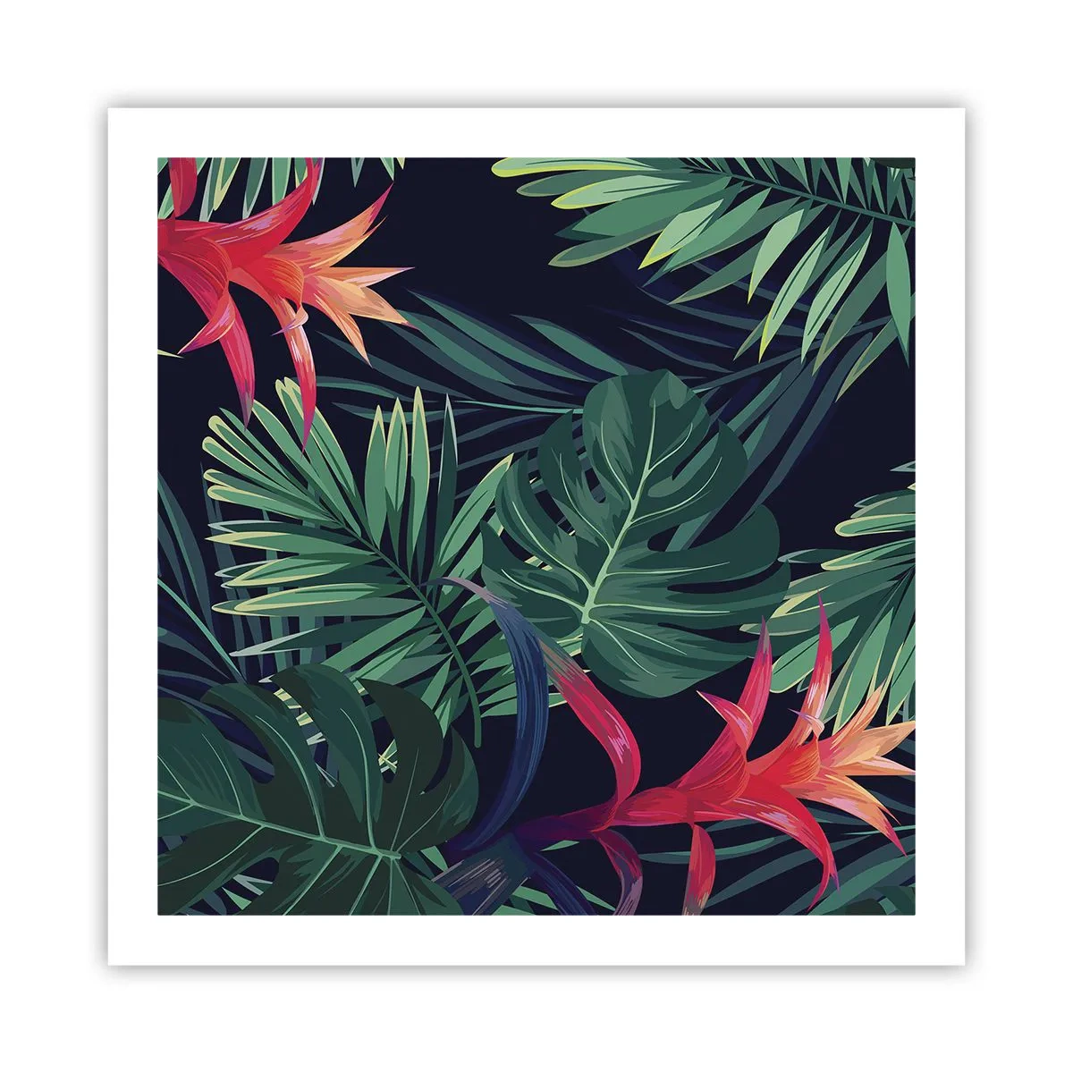 Plakát - Vzplanout v zeleném - 60x60 cm