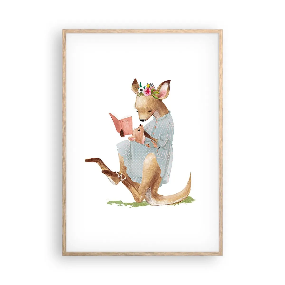 Plakát v rámu světlý dub - Přečti mi, mami - 70x100 cm