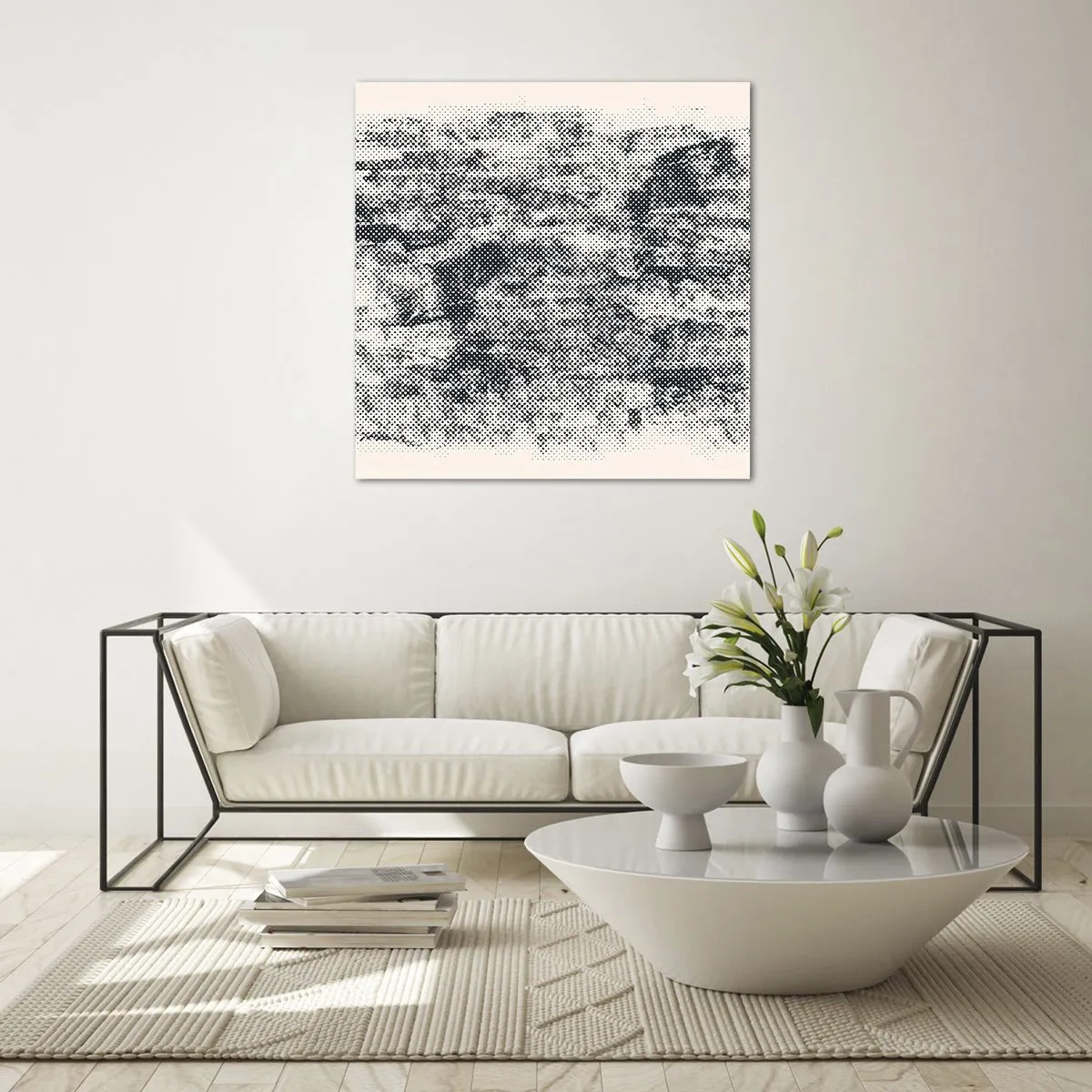 Obraz na skle - Mlžná kompozice - 30x30 cm