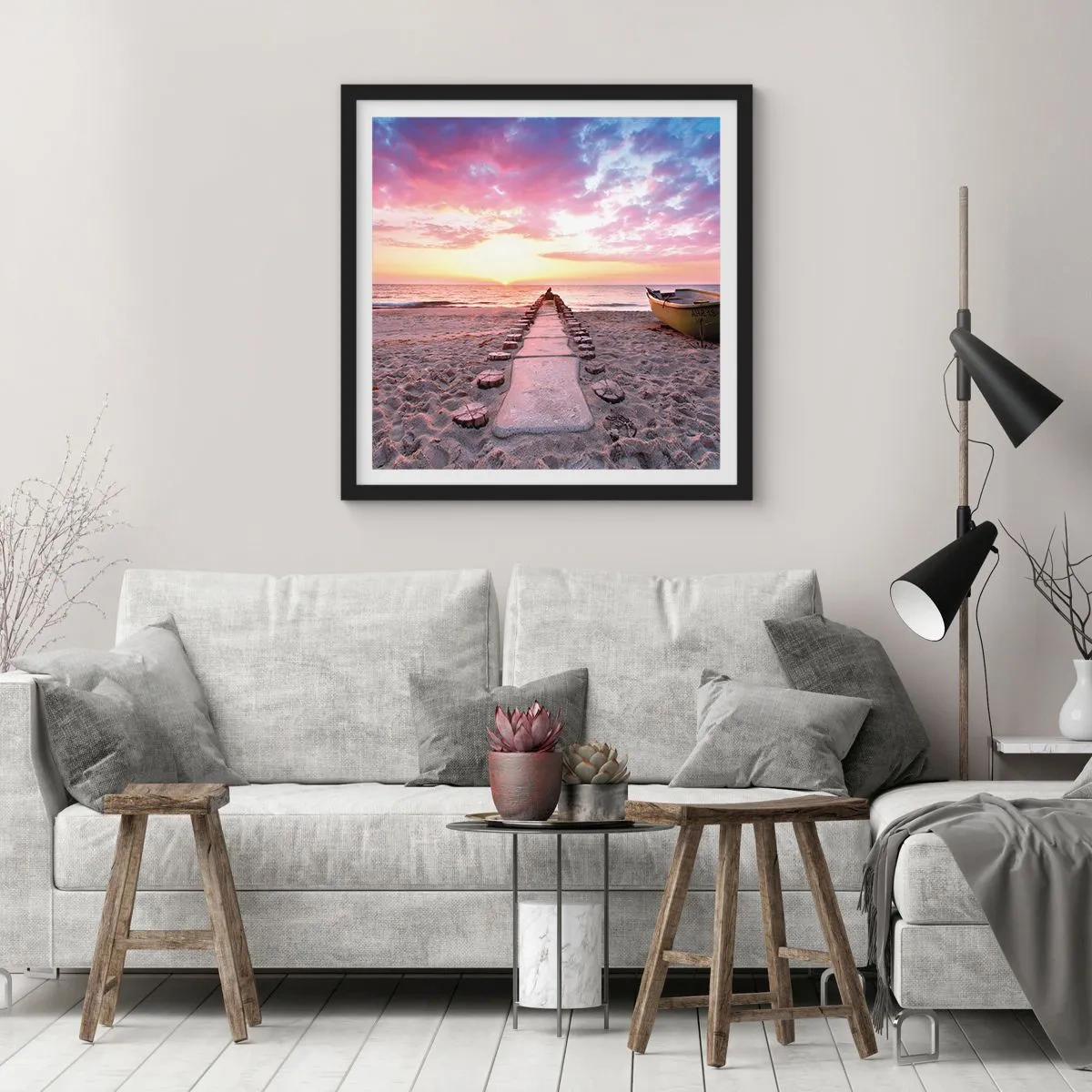 Plakát v černém rámu - Okamžik hlubokého prožitku - 30x30 cm