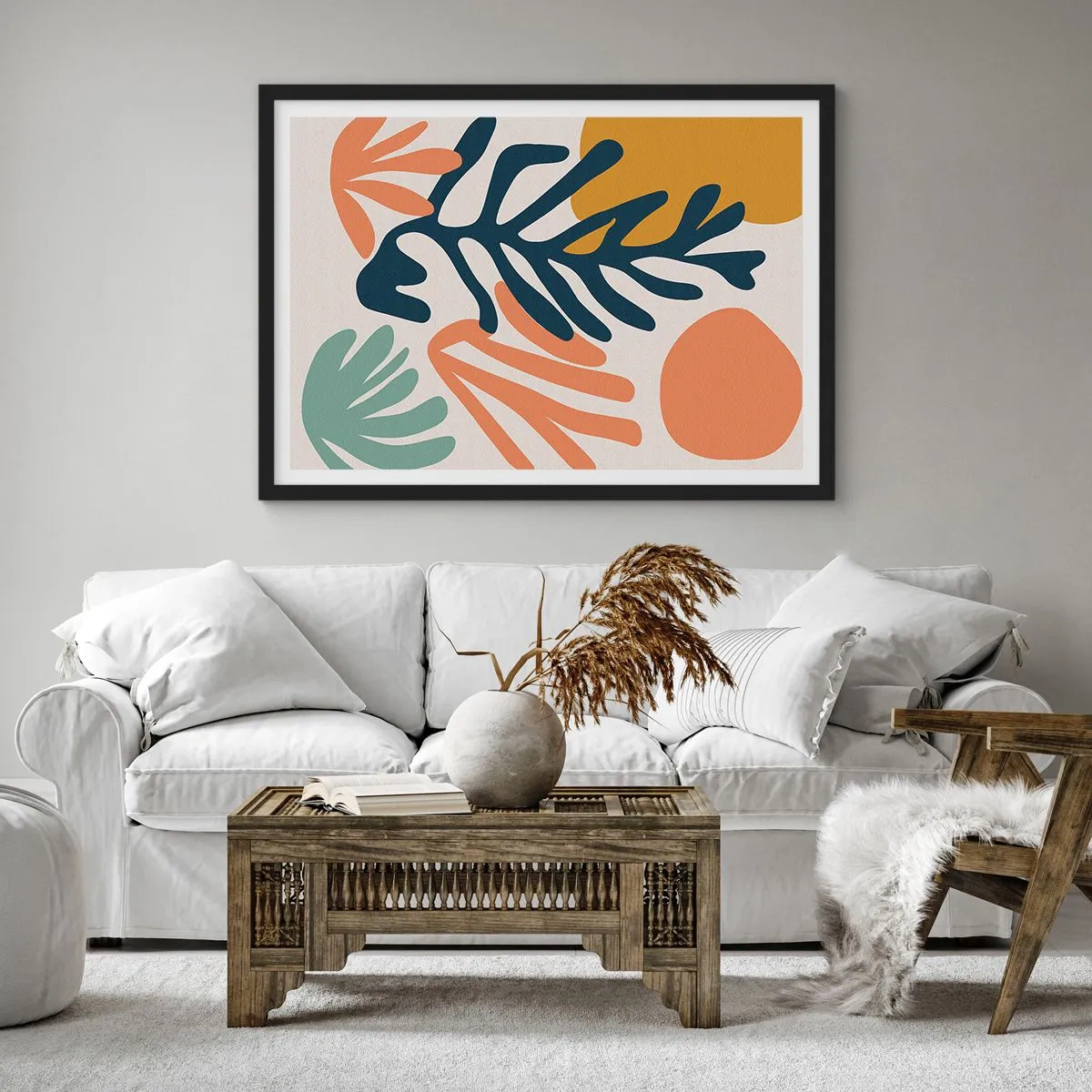 Plakát v černém rámu - Korálová moře - 70x50 cm