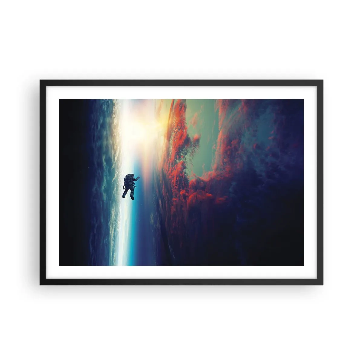 Plakát v černém rámu - Tváří v tvář vesmíru - 70x50 cm