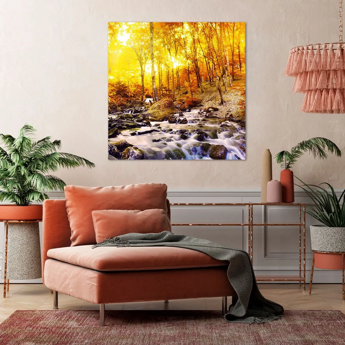 Obraz na plátně - Kameny zasazené do zlata a platiny - 50x50 cm