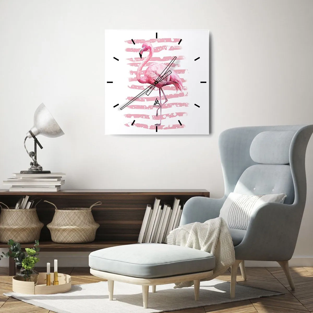 Nástěnné hodiny - Důstojně, i když v růžové - 30x30 cm