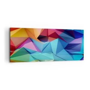 Obraz na plátně - Duhové origami - 120x50 cm