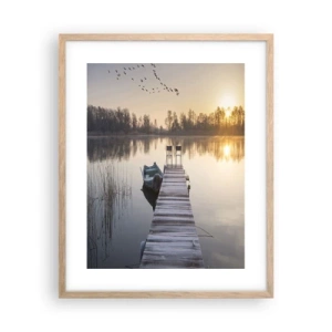 Plakát v rámu světlý dub - Časem se vrátím - 40x50 cm