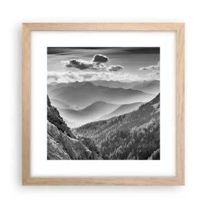 Plakát v rámu světlý dub - Až k obzoru - 30x30 cm