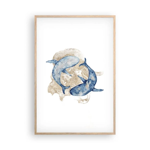 Plakát v rámu světlý dub - Přátelství nebo láska? - 61x91 cm