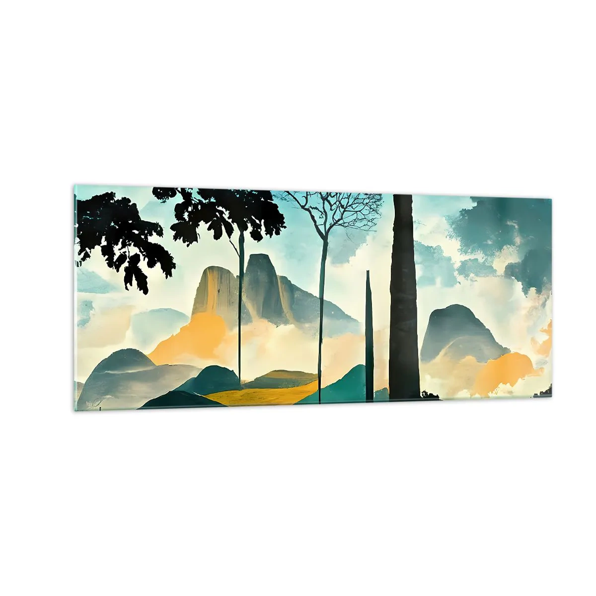 Obraz na skle - Výš a výš - 100x40 cm