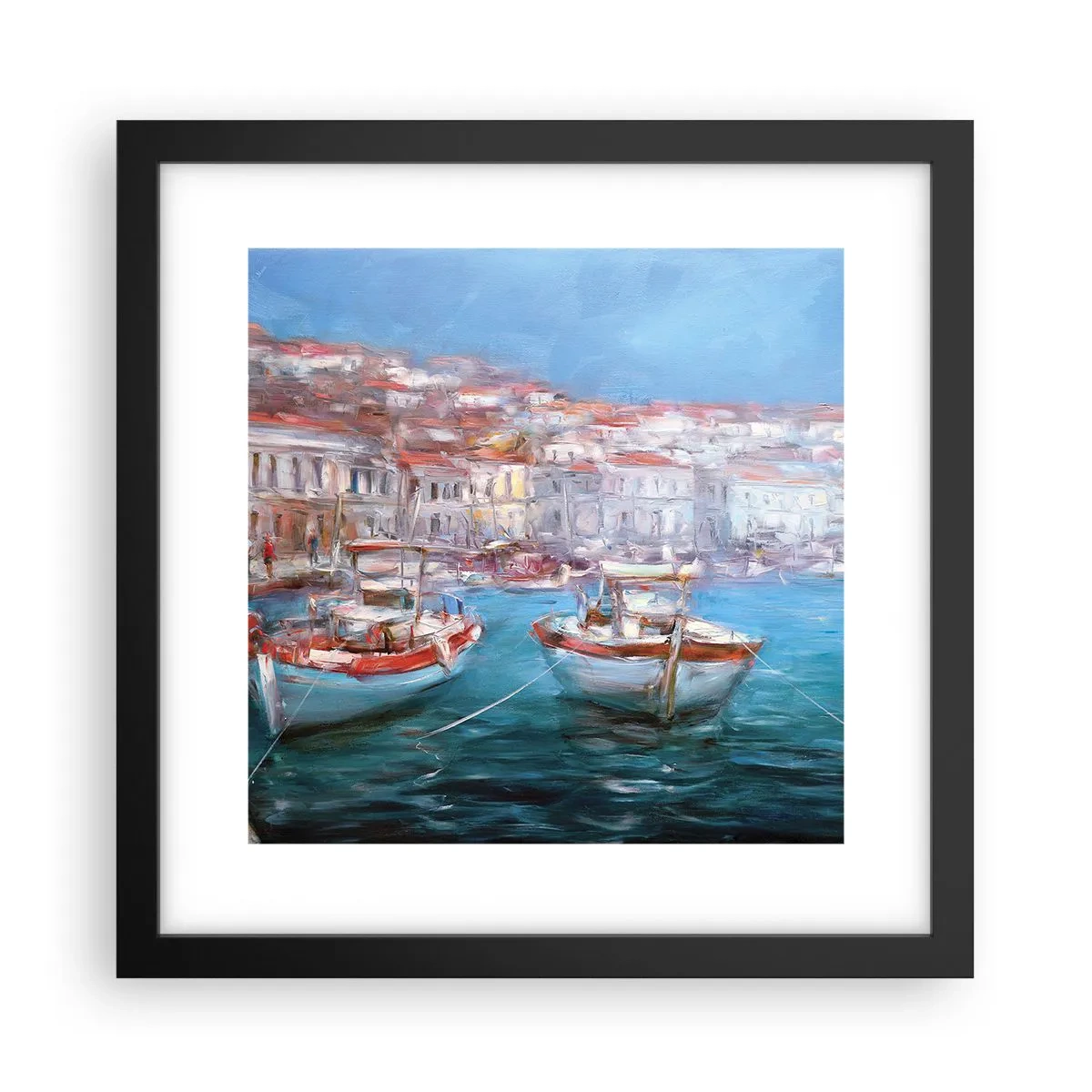 Plakát v černém rámu - Italský záliv - 30x30 cm