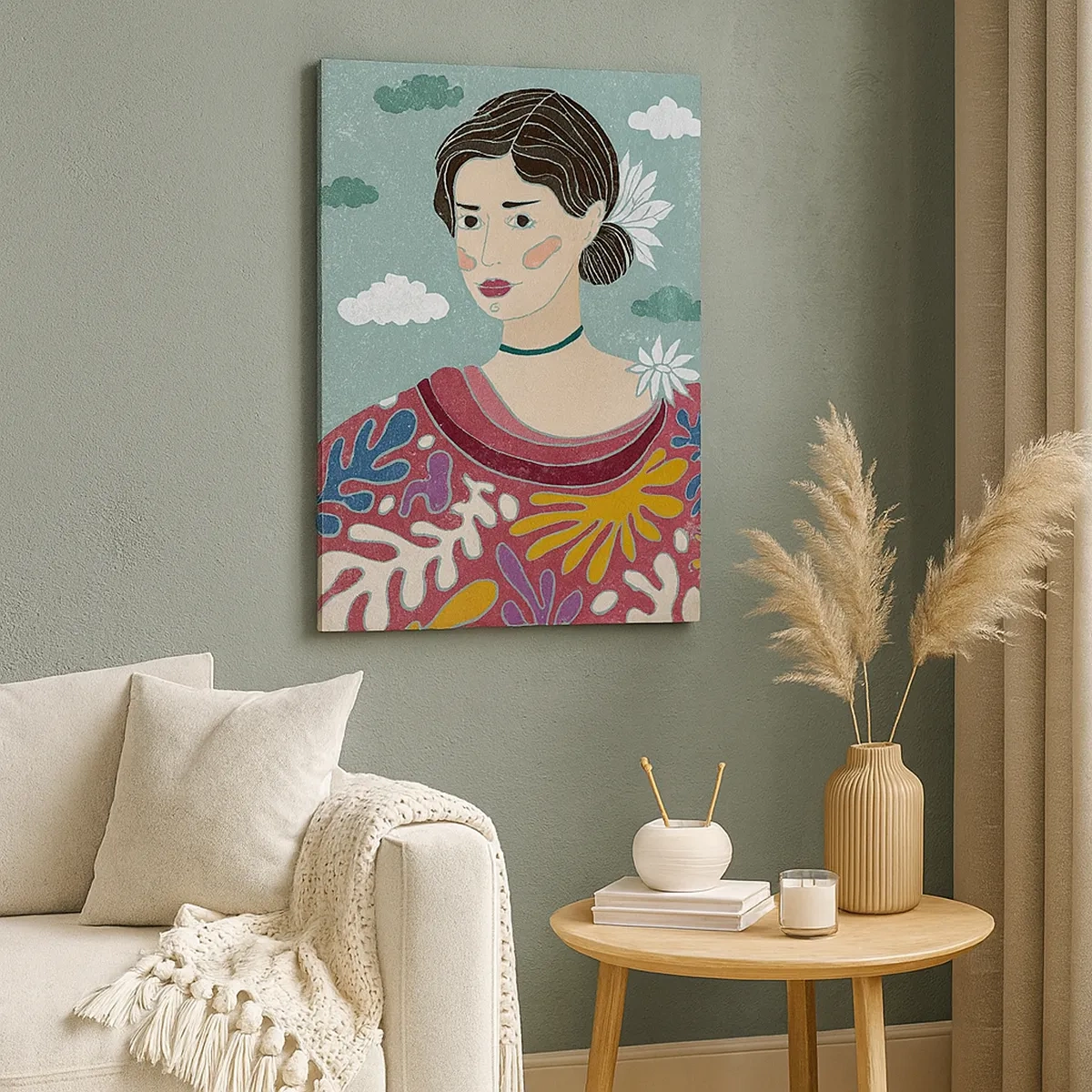 Obraz na plátně - S melancholií v pohledu - 50x70 cm