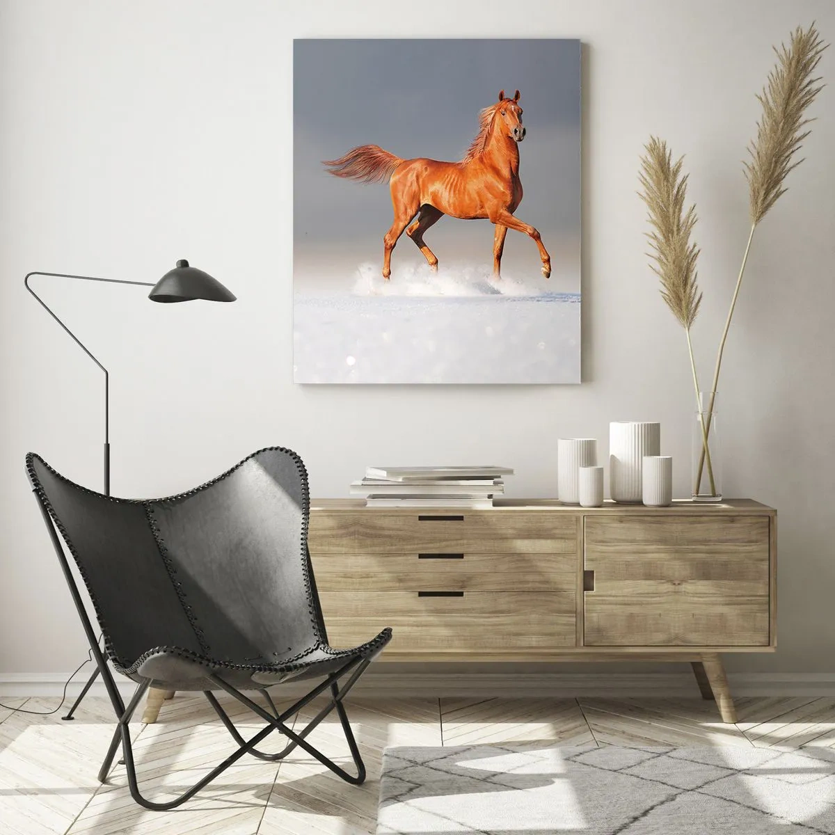 Obraz na skle - Tančící elegance - 50x70 cm