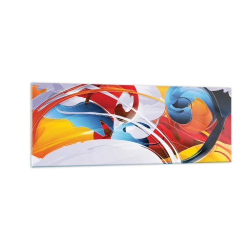 Obraz na skle - Tanec živlů - 140x50 cm