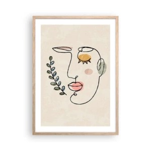 Plakát v rámu světlý dub - Nalezený klid - 50x70 cm