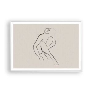 Plakát v bílém rámu - Intimní skica - 100x70 cm