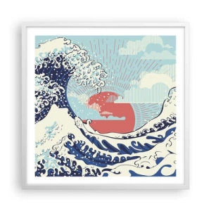 Plakát v bílém rámu - Z japonských inspirací - 60x60 cm