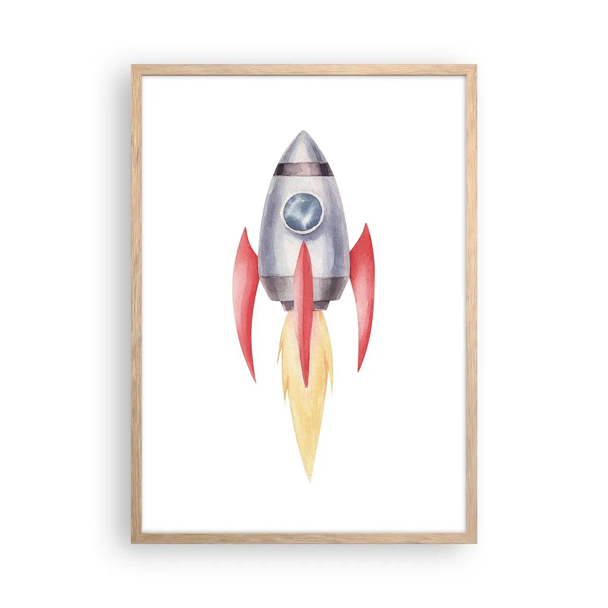 Plakát v rámu světlý dub - Výš, rychleji, dál - 50x70 cm