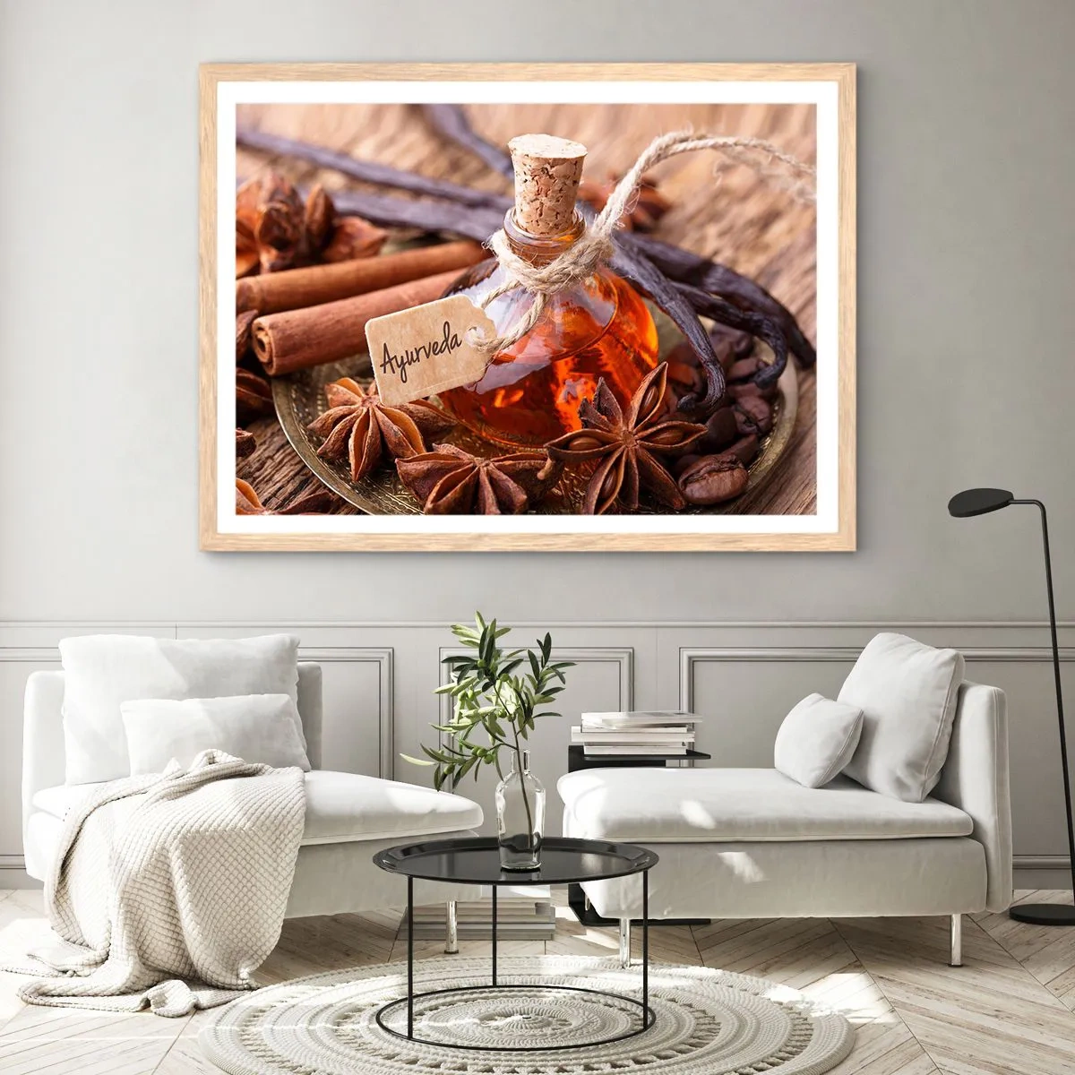 Plakát v rámu světlý dub - K jednotě těla a ducha - 100x70 cm