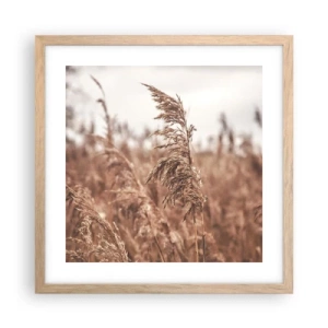 Plakát v rámu světlý dub - Na polích už je podzim - 40x40 cm