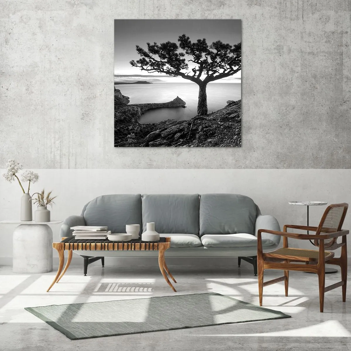 Obraz na skle - Klid až k horizontu - 50x50 cm