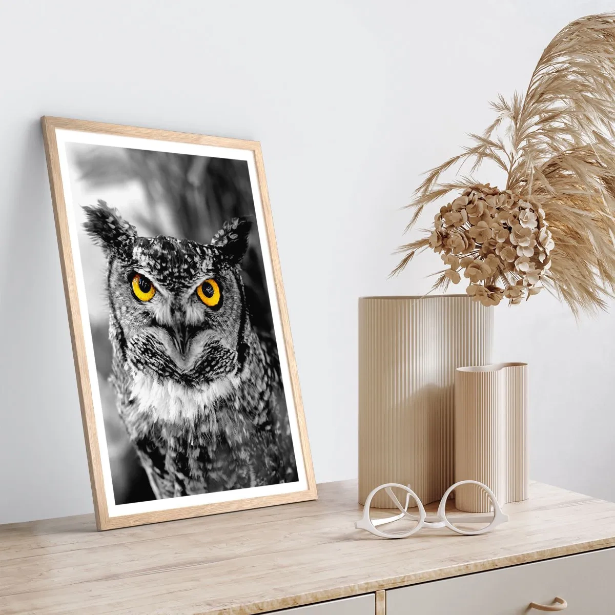 Plakát v rámu světlý dub - Nic se neschová - 40x50 cm