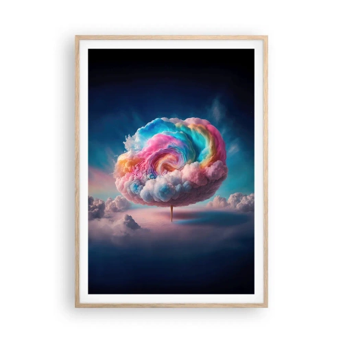 Plakát v rámu světlý dub - Sen o zábavním parku - 70x100 cm