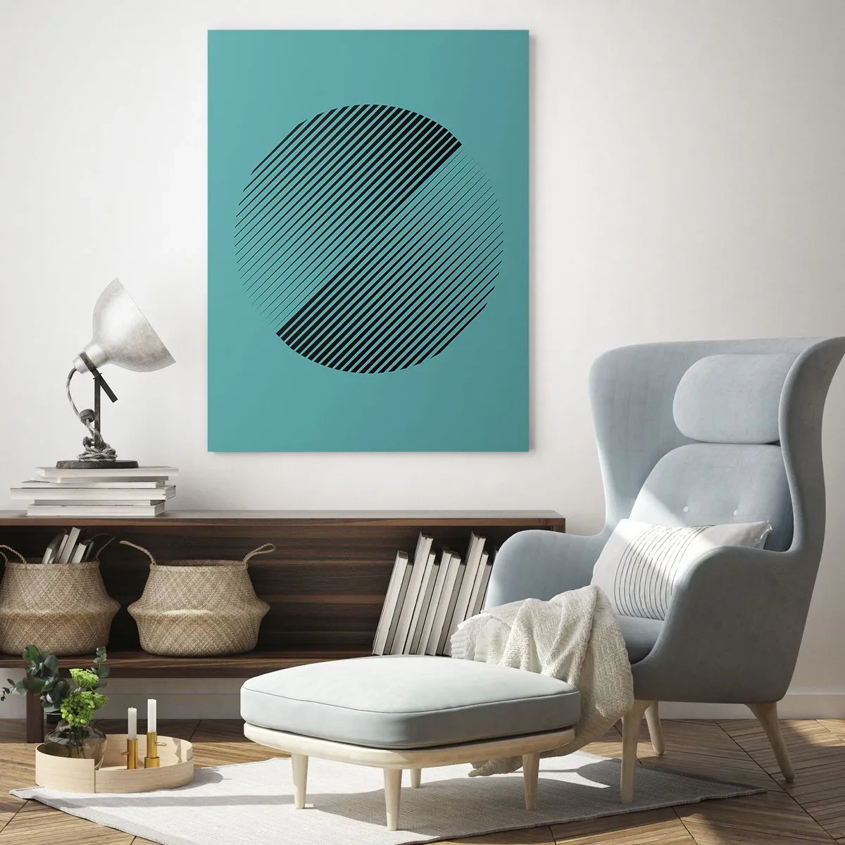 Obraz na skle - Kruh – geometrická variace - 80x120 cm