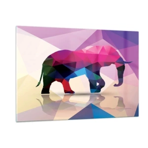 Obraz na skle - Křišťálový dinosaurus - 120x80 cm