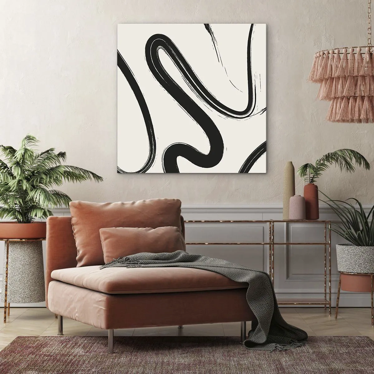 Obraz na plátně - Černobílý rozmar - 70x70 cm