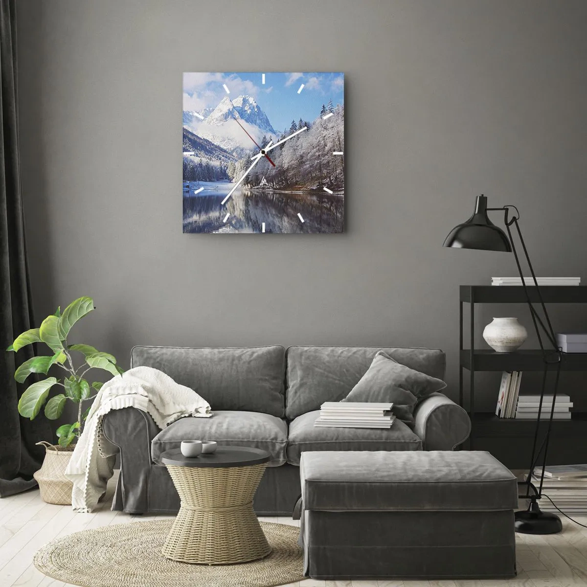 Nástěnné hodiny - Sněhová stráž - 40x40 cm