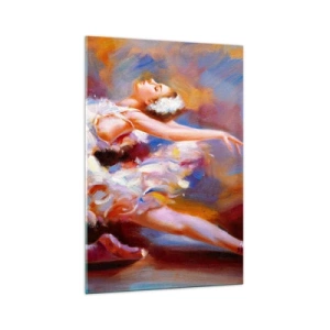 Obraz na skle - Labutí elegance - 70x100 cm