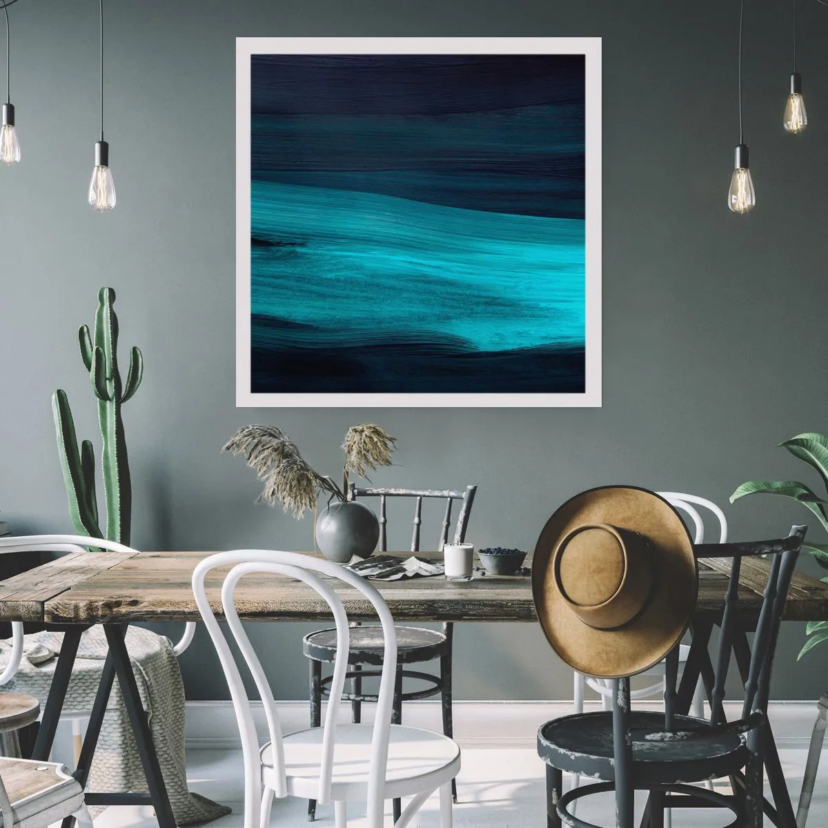 Plakát - Pluj s proudem - 40x40 cm