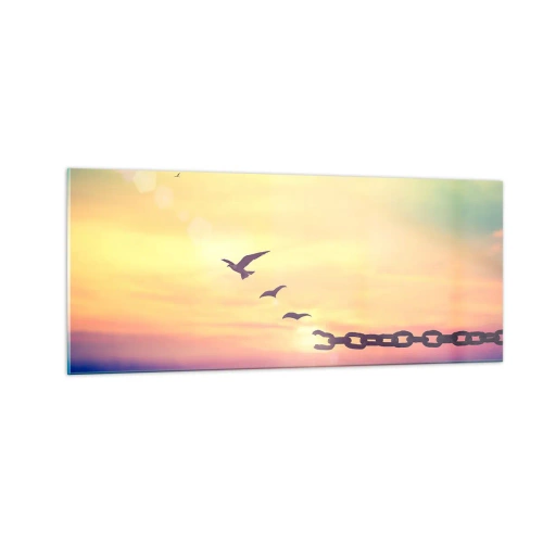 Obraz na skle - Vítězství svobody - 100x40 cm