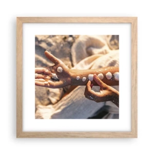 Plakát v rámu světlý dub - Krása na dosah - 30x30 cm