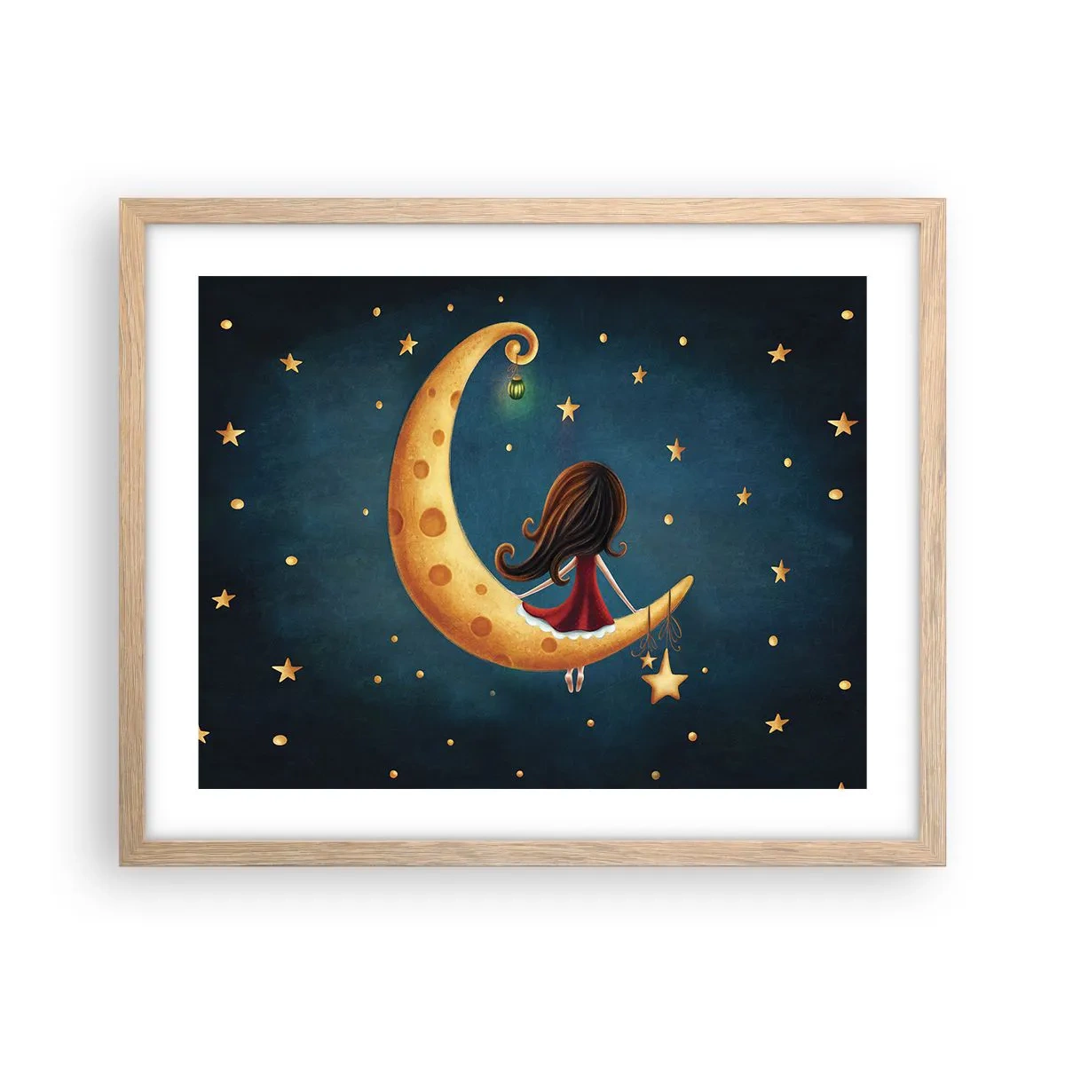 Plakát v rámu světlý dub - Kdysi dávno… - 50x40 cm