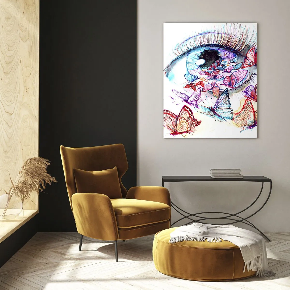 Obraz na skle - Pohádkové kouzlo očí - 70x100 cm
