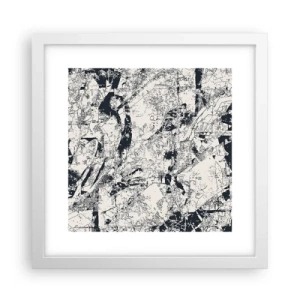 Plakát v bílém rámu - Prolínání protikladů - 30x30 cm